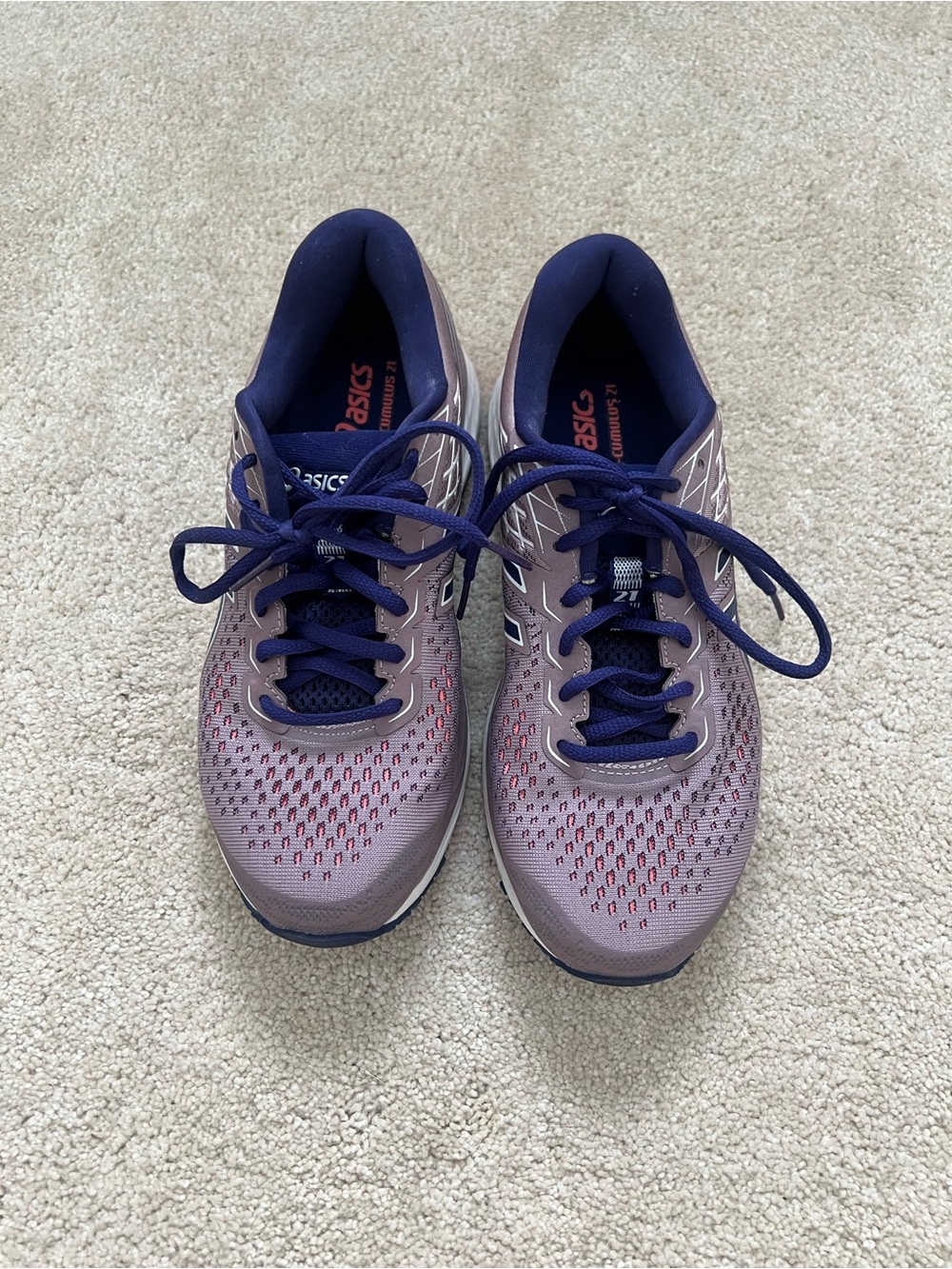 ASICS Lavender and Navy Women's Running Shoes